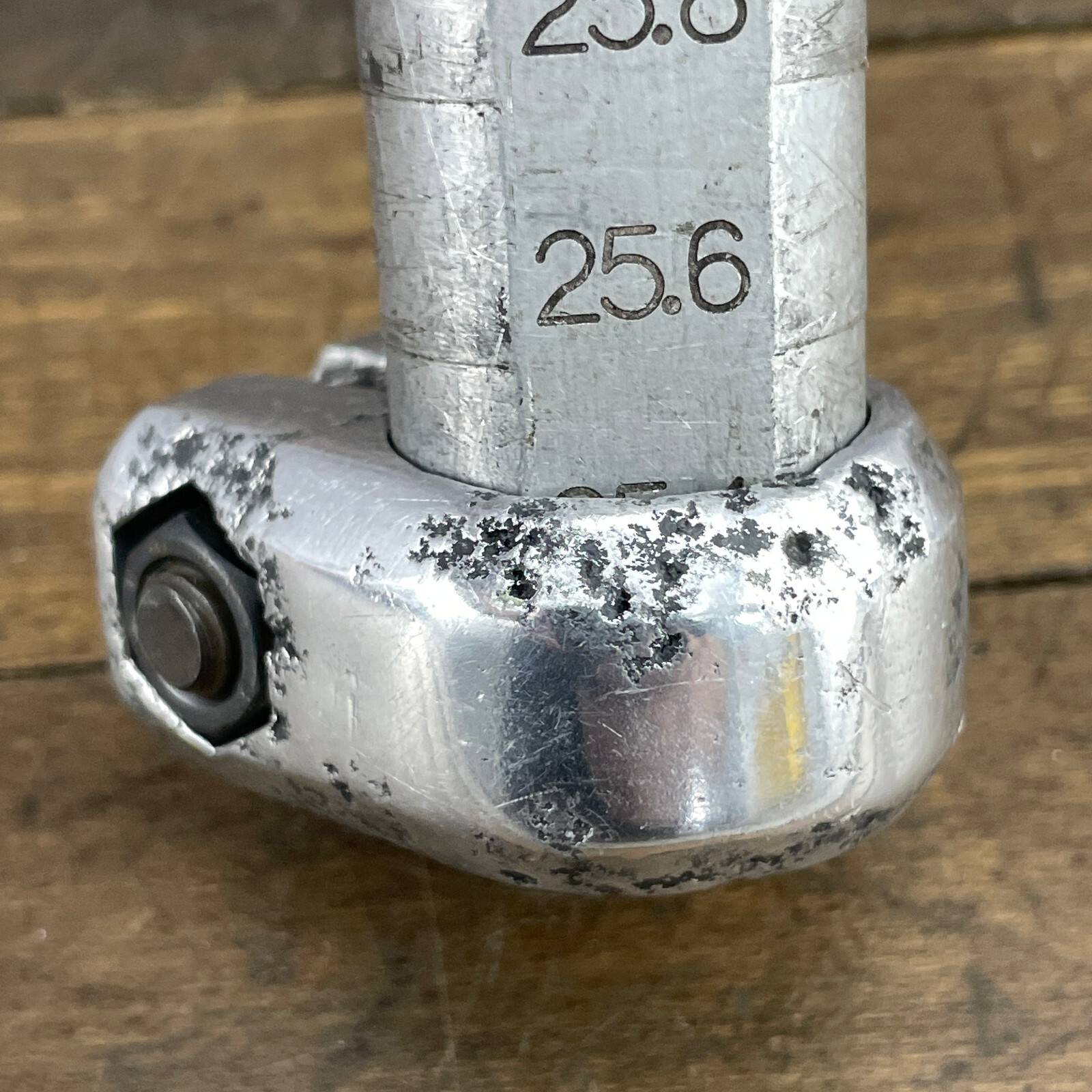 SR Old School BMX Seatpost Clamp 25.4 mm Japan Stamp OG 80s Silver Chrome A3