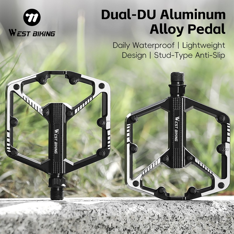 WEST BIKING Widened Cycling Pedals Ultralight DU Sealed Bearing Bicycle Pedals