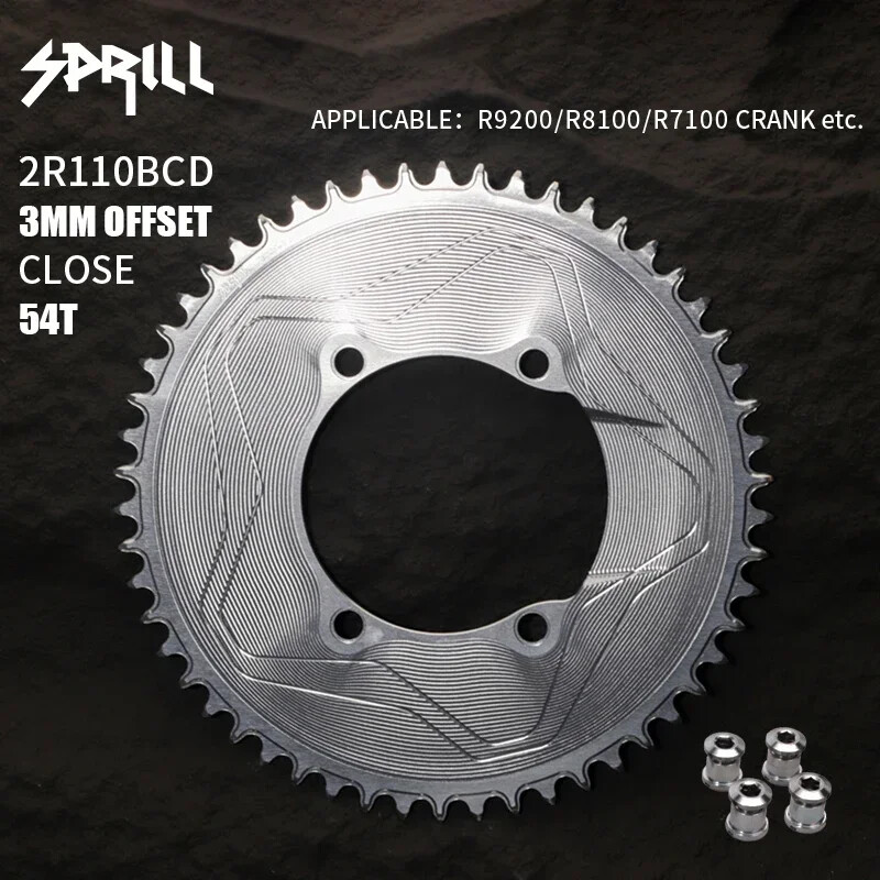 Aero Ultralight 110BCD Bike Chainring 3mm Offset 40-50T Closed Single ChainWheel