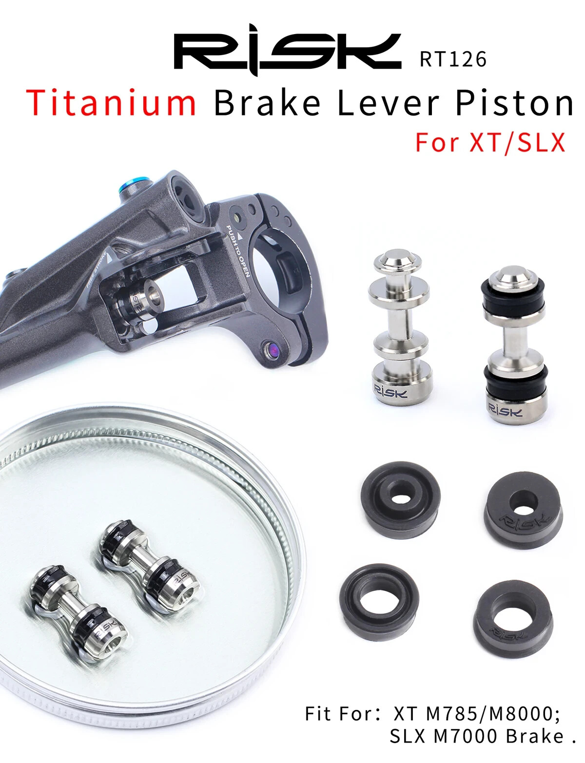 RISK Bike Titanium Hydraulic Disc Brake Lever Piston for XT M8000 M785 SLX M7000