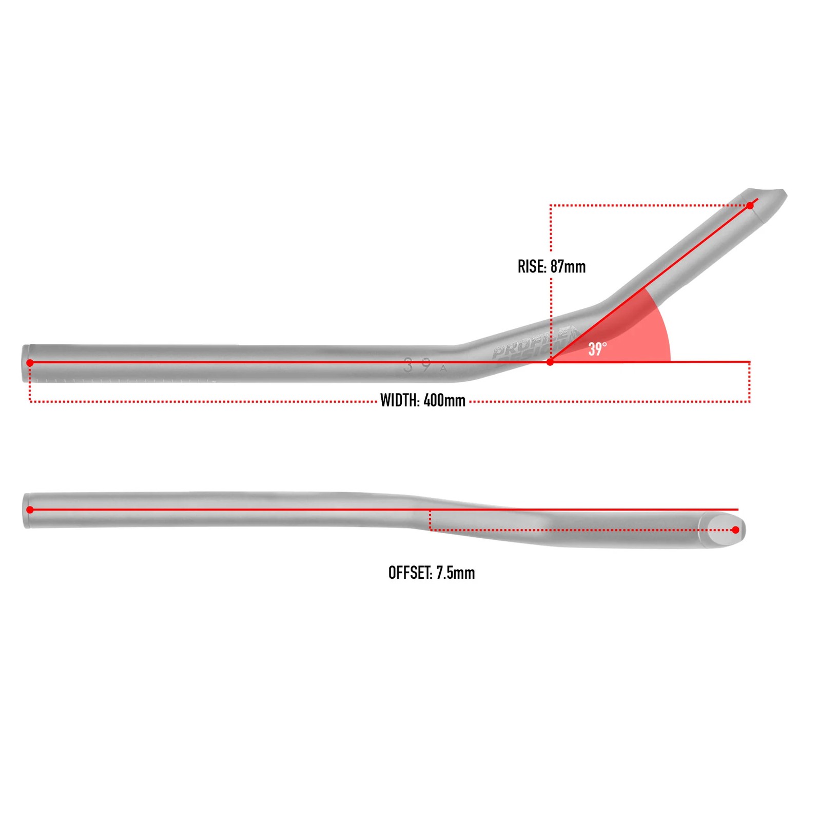 Profile Design 39a Aluminum Aerobar Extensions – 400mm Black