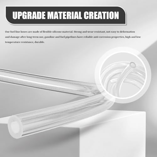 Colorful Fuel Line Hose Tube, Motorcycle Fuel Line, 0.2″ ID x 0.31″OD 3.2 White