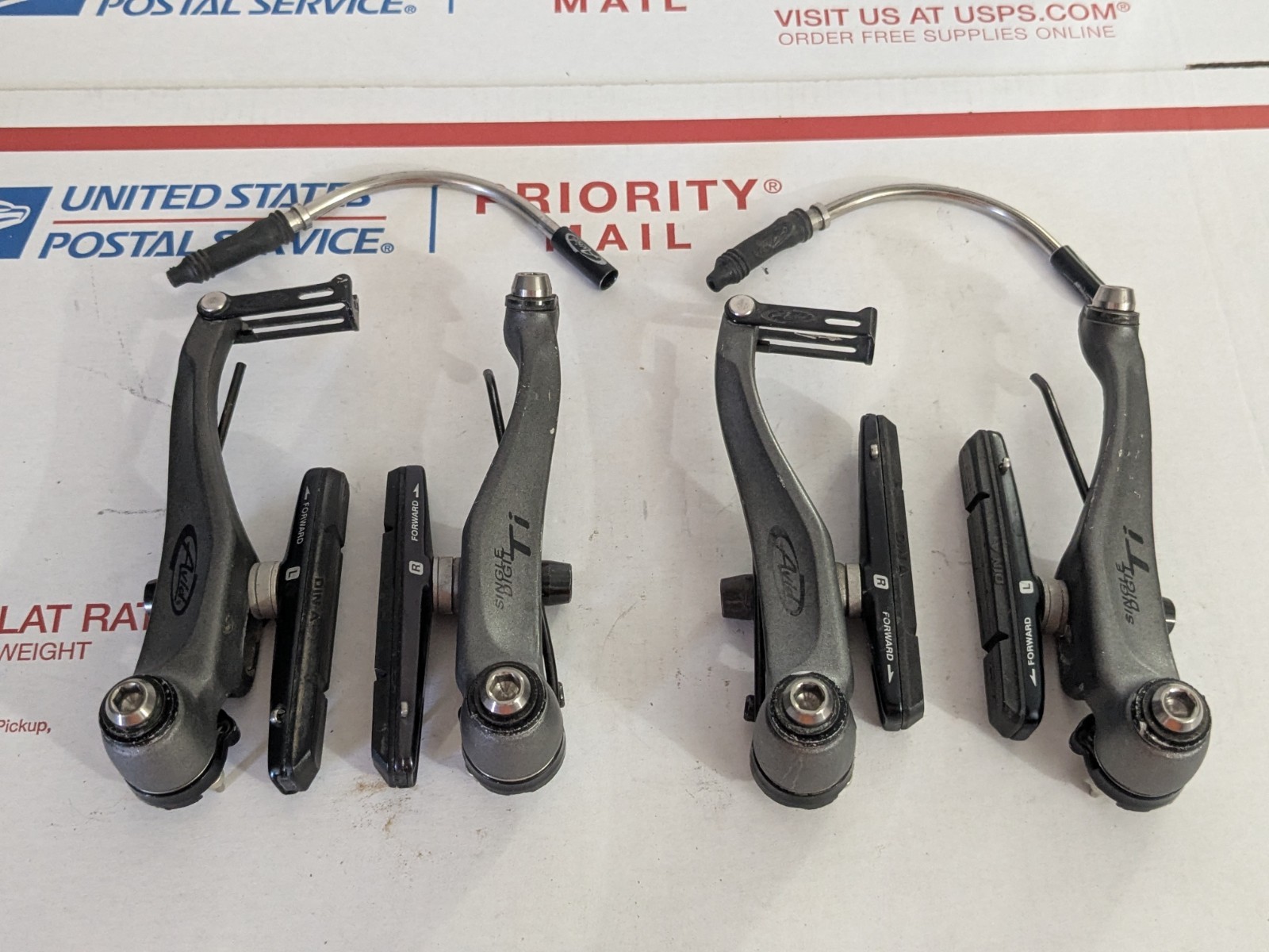 Avid Single Digit Ti Linear Pull Brakes Front & Rear Set 90s SD Titanium VTG MTB