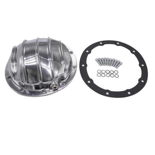 1 Set Polished Silver Rear Aluminum Nodular Iron GM Differential Cover 10
