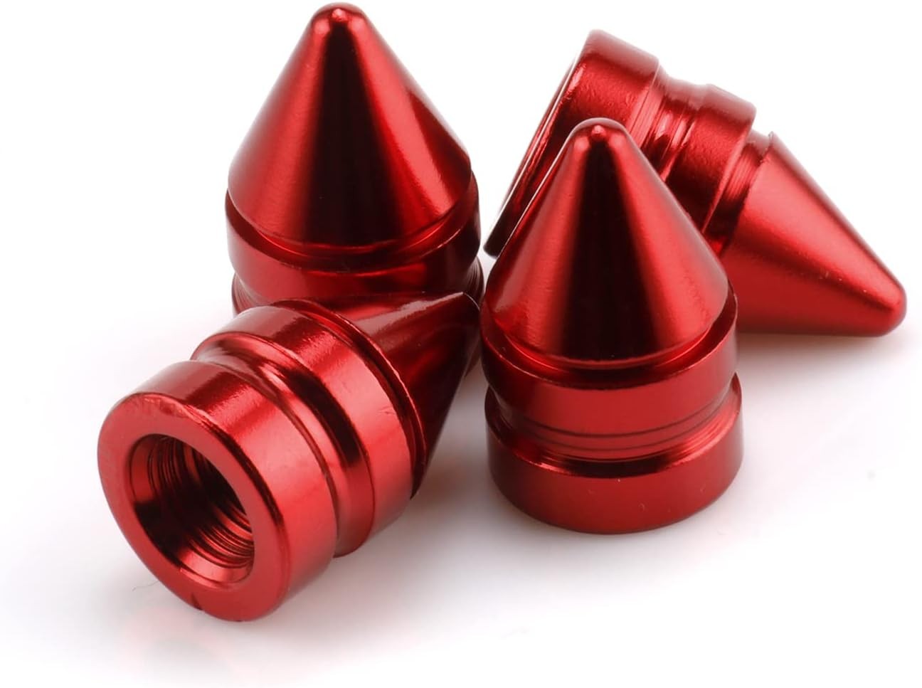 SINGARO Car Tire Valve Caps, 4 Pieces of Universal Aluminum Alloy Tire Trim Acce