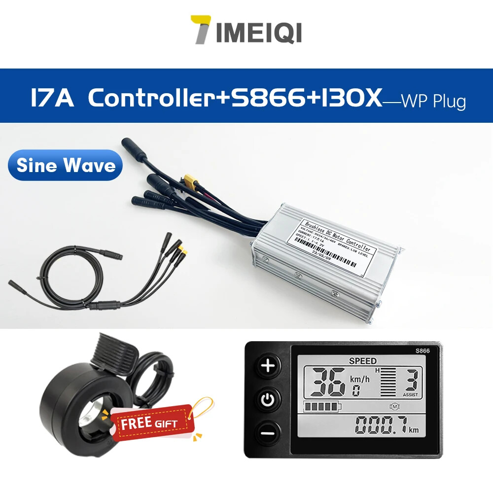 Electric Bike Sinawave Controller 36V/48V 17A 26A 30A 40A with LCD DIsplay S866