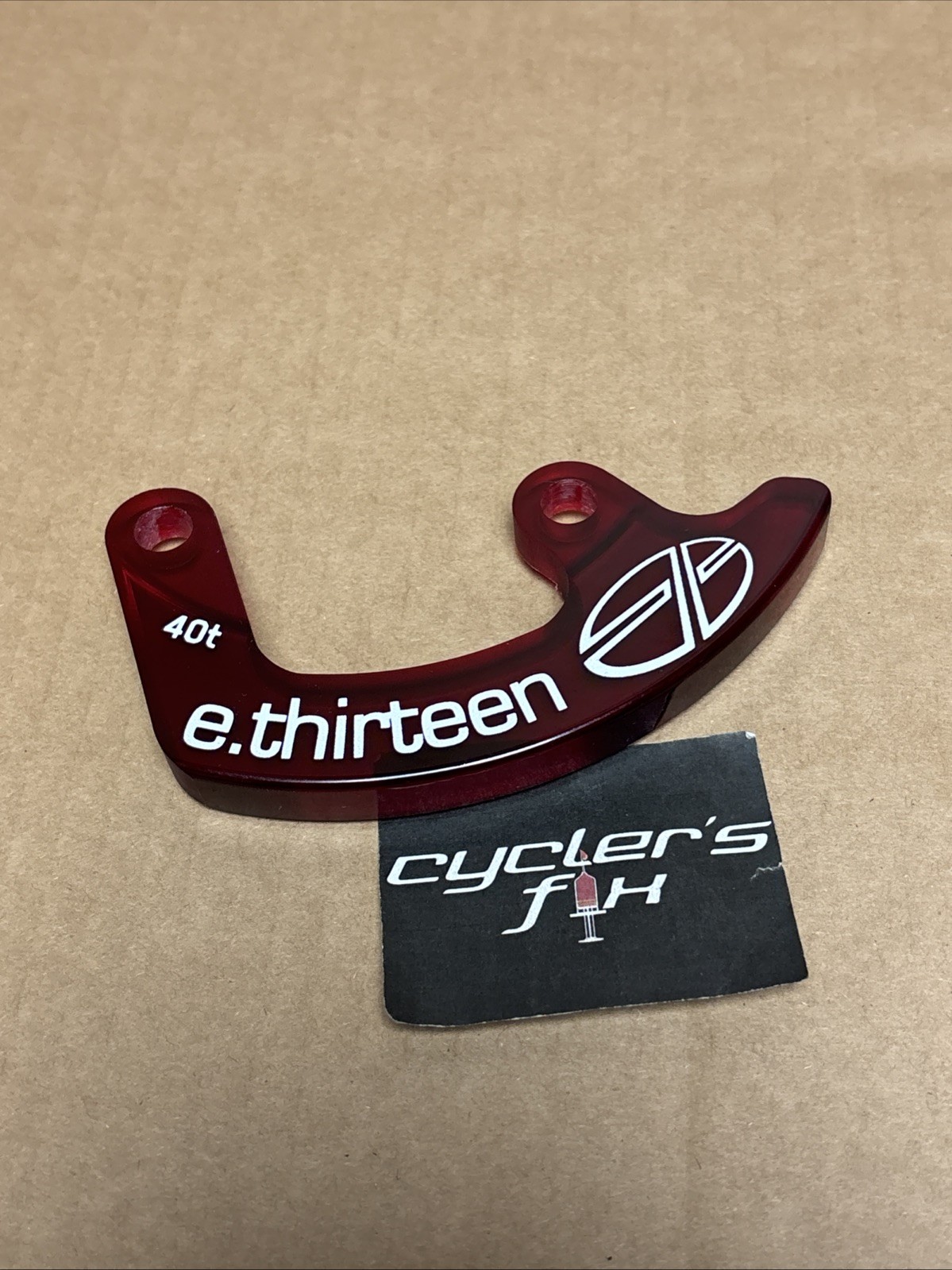NOS 40T Ethirteen Taco Clear Red Bash Guard For Mtb DH Bike Bicycle Fit: Marin