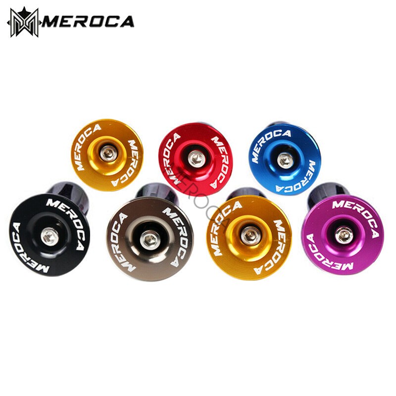 1 Pair Aluminum Bicycle Handlebar End Plug Mountain Bike Flat Riser Bar Grip Cap