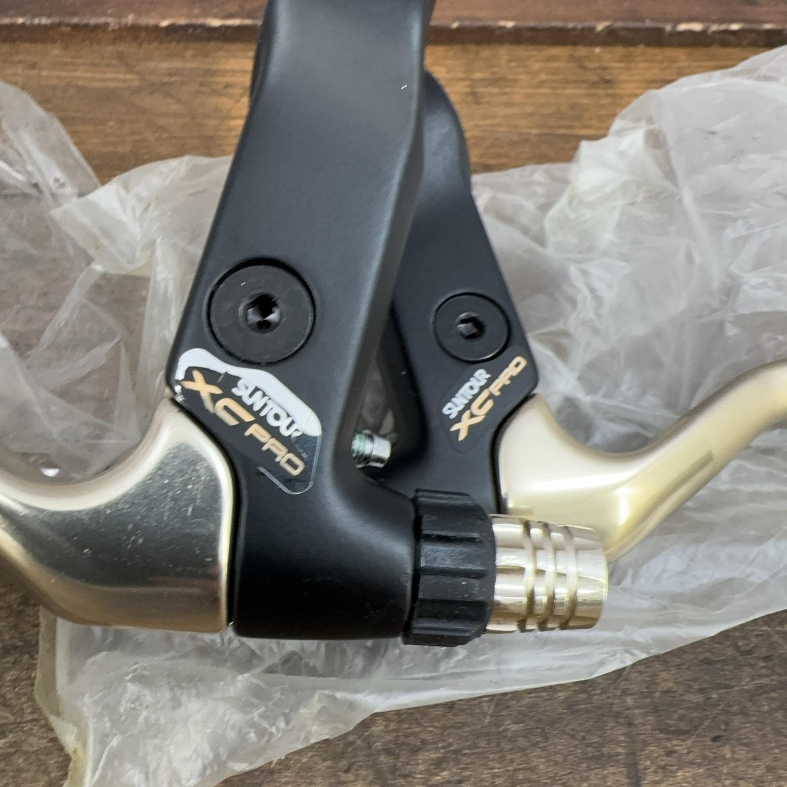 Vintage Suntour XC Pro Brake Levers Pair Gold NOS 22.2mm 90s MTB BMX Japan 90s
