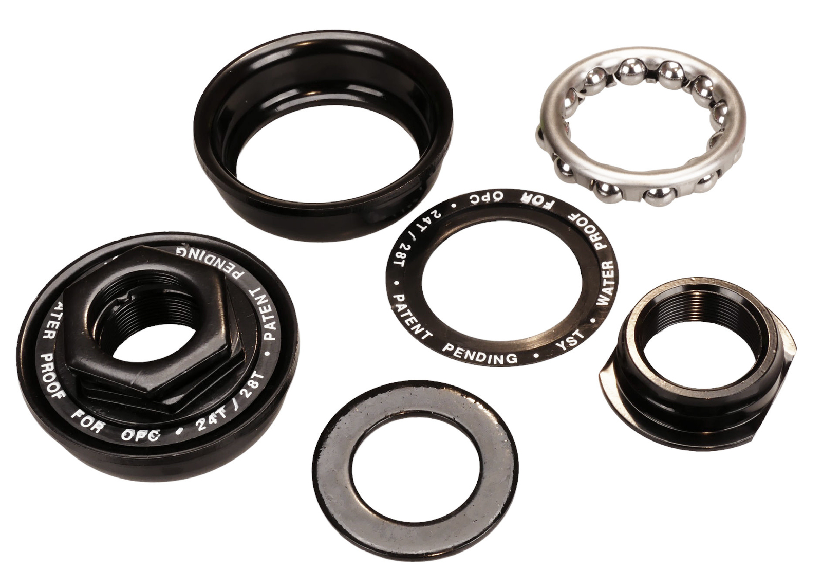 YST Sealed Mechanism Bottom Bracket One Piece Crank 24T BLACK