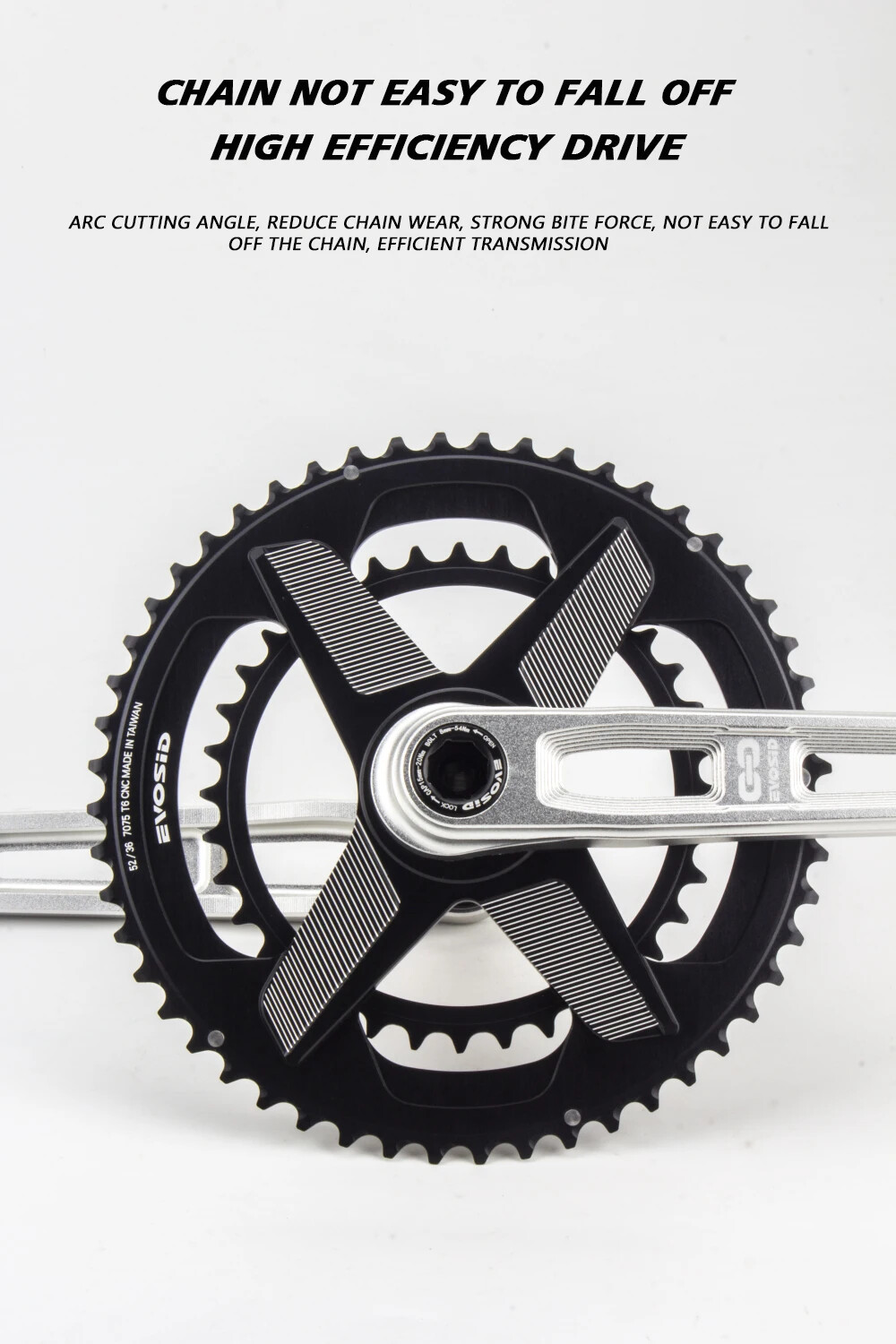 165mm Folding Road Bike Crank 52-36T 12 Speed 2X Chainring with Bracket Crankset