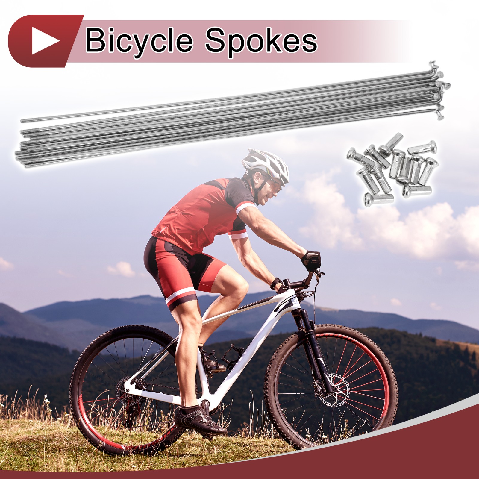 12 sets bike spokes 14G 231mm for bike stainless steel 304