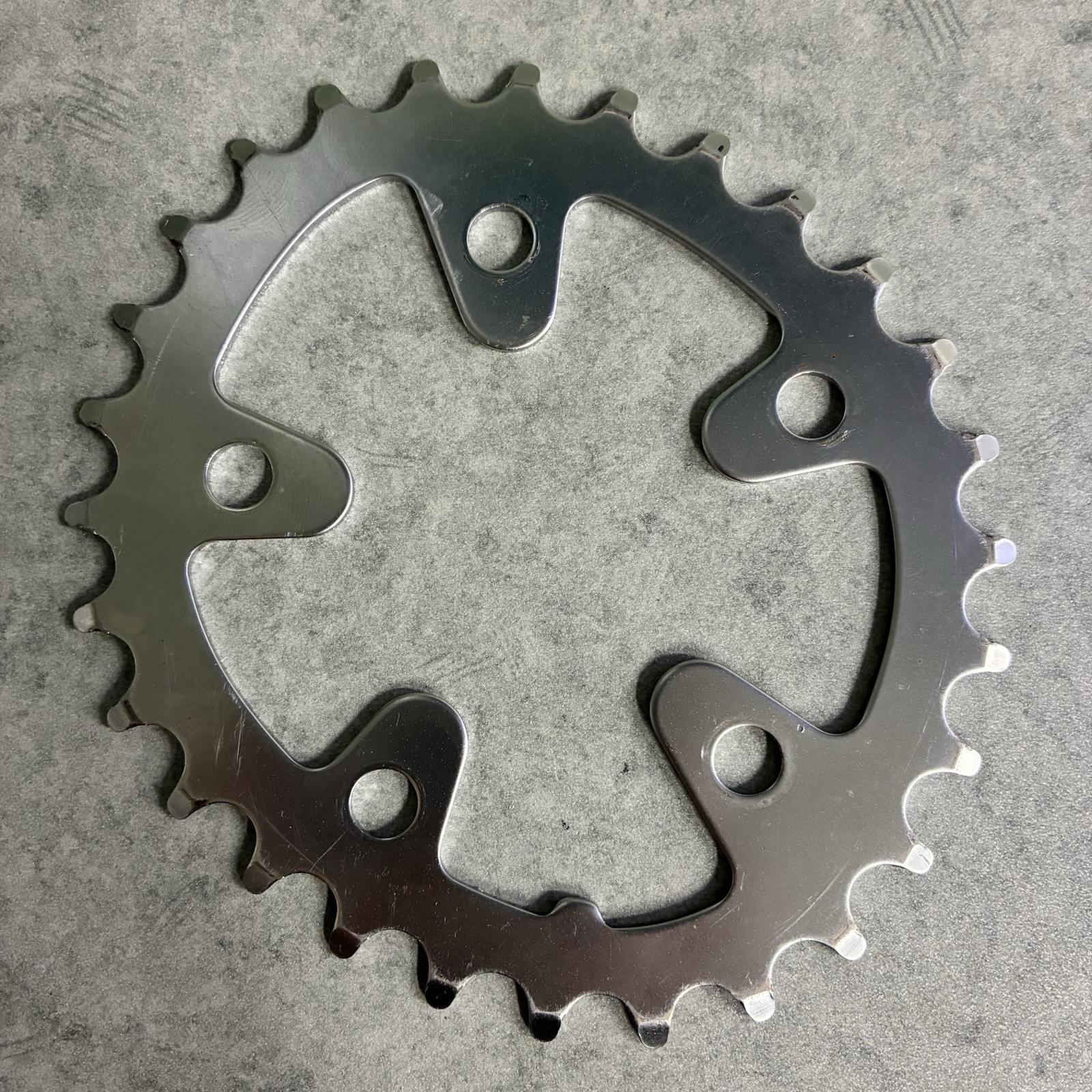 Vintage SHIMANO BIOPACE 28 Tooth Chainring ~ 28T / 74mm BCD Steel 1987