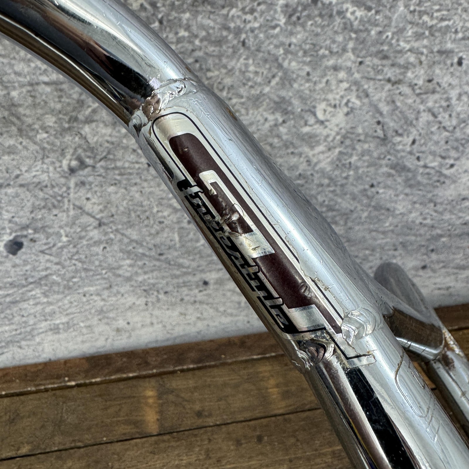 Vintage GT Freestyle BMX Handlebar Chrome Silver Steel Old School Bar BMX Stamp