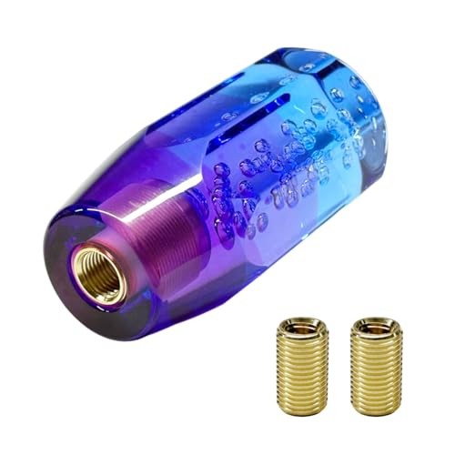 Craedli Car Gear Shift Knob, Acrylic Automotive Gear Shift Stick Head with Blue