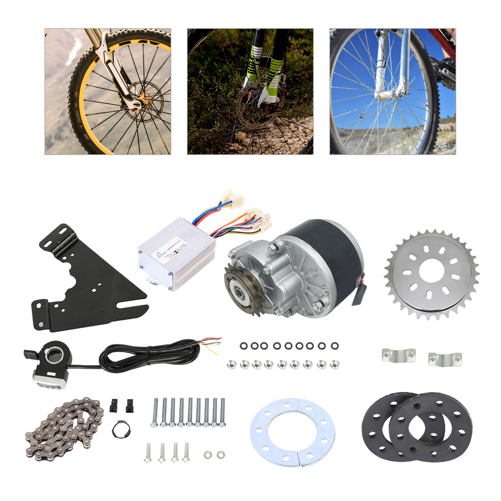 36V 350W E-Bike Motor Conversion Kit Electric Bike Freewheel Brushed Motor