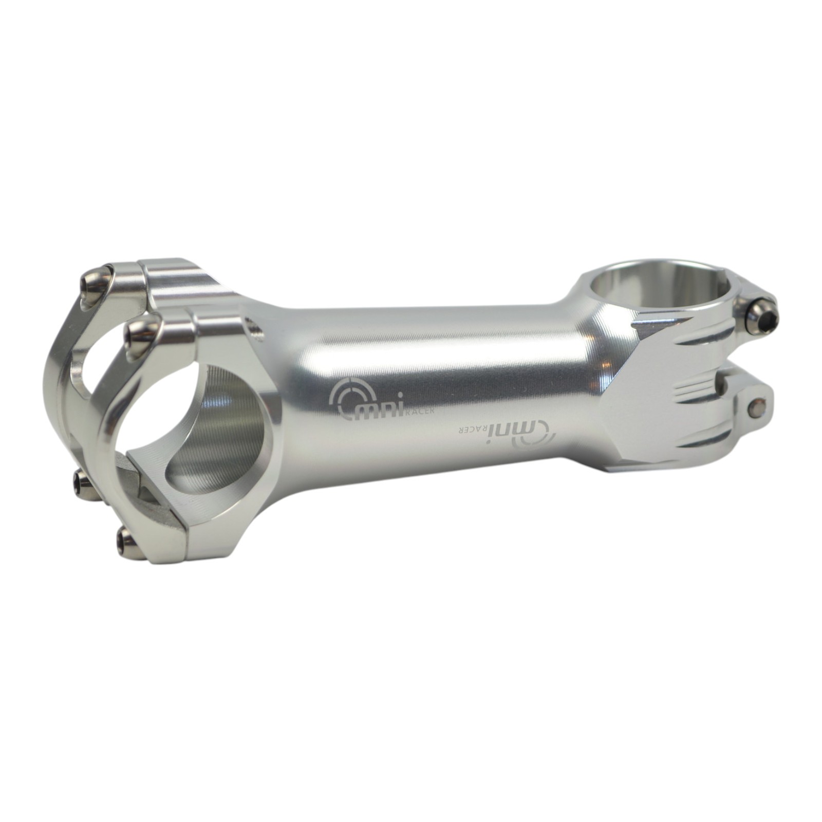 31.8x120mm OMNI Racer WORLDS LIGHTEST RACE-Lite Handlebar Stem & Ti Bolts SILVER