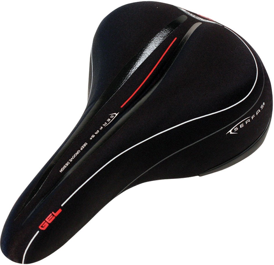 Serfas MSC-226 Reactive Gel Men’s Saddle 267mm x 165mm Lycra Black