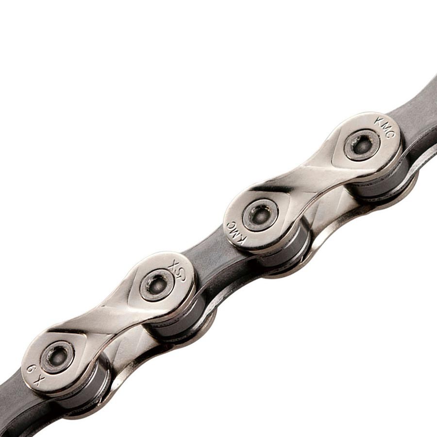 New KMC X9 NP/GY Chain 9 Speed 6.6mm 116 Links Silver 25pcs1=1BOITE
