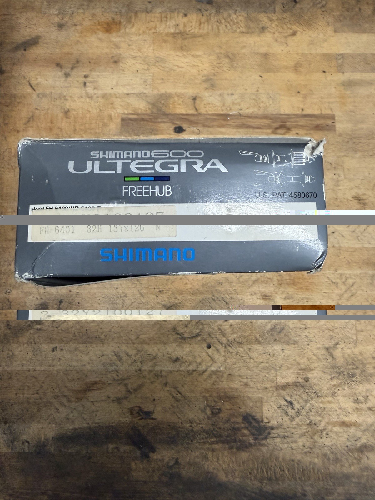 NOS Shimano 600 Ultegra Vintage Rearhub 32h FH-6401
