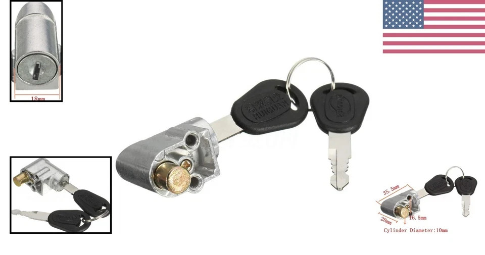 Universal Safety Lock for E-Bike Battery with Two Keys – Compact and Efficient
