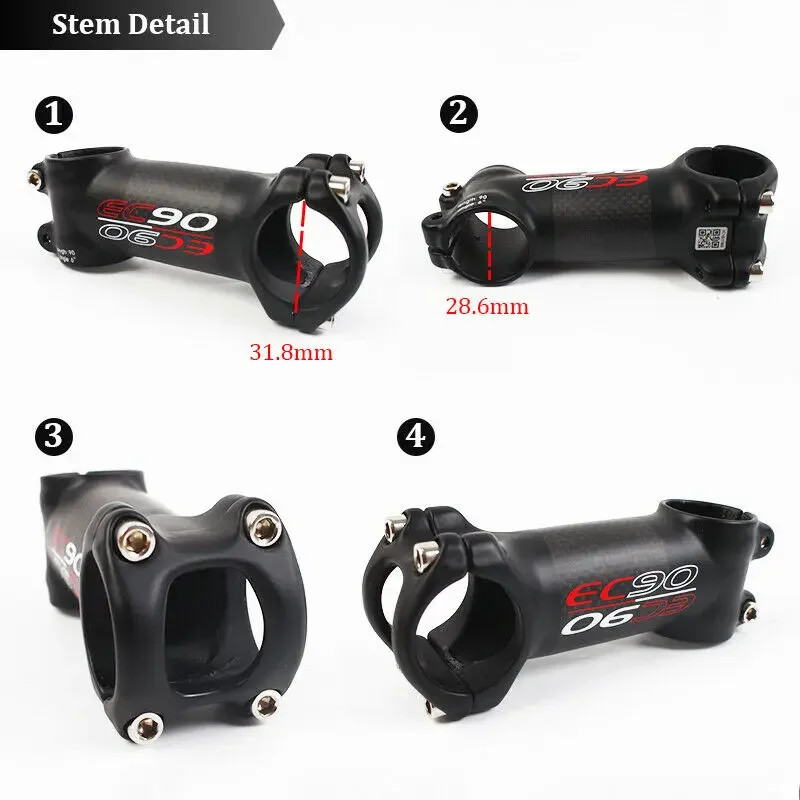 31.8mm Mountain Bike Handlebar Stem 6/17degrees 60-120mm Cycling Accesorios