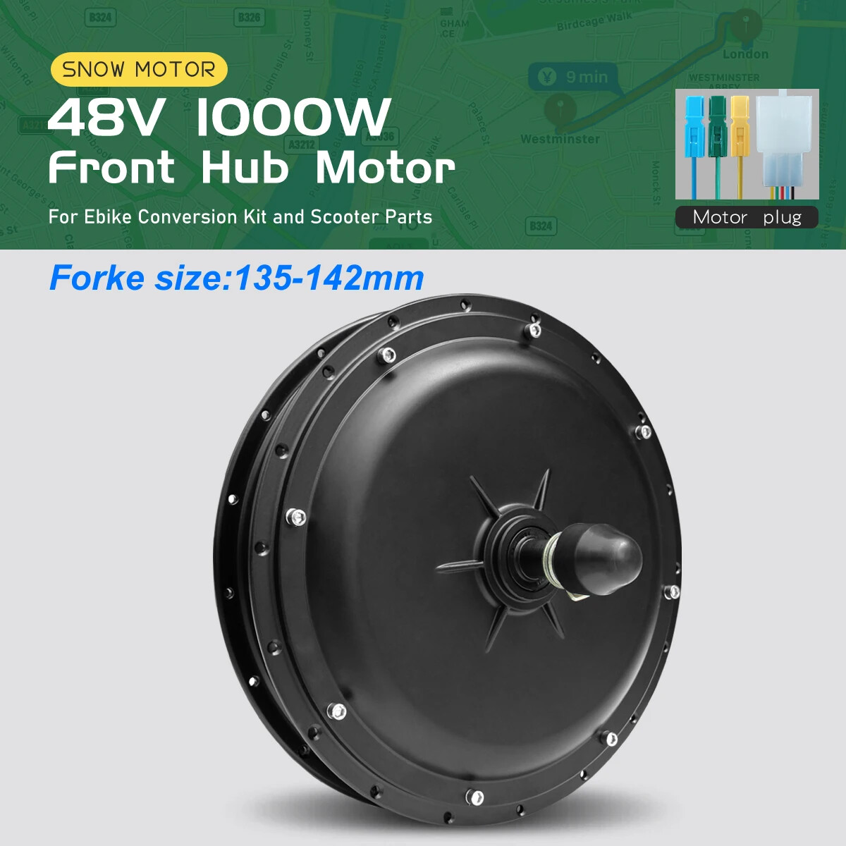 48V 1000W 1500W 2000W 20 24 26» Snow Fat E-bike Brushless Front/Rear Hub Motor