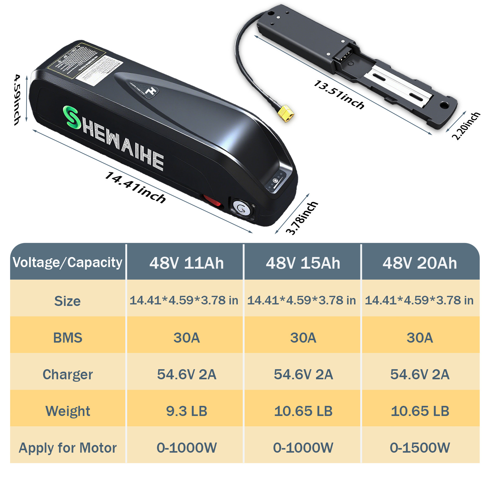 48V 20Ah 15Ah 11Ah Lithium Battery 48 Volt Battery 20Ah Lithium ion Battery Pack