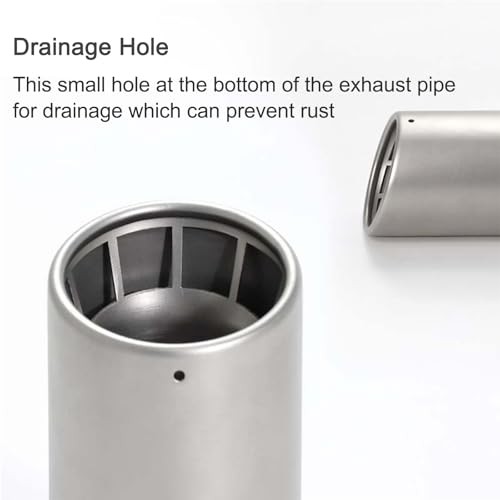 Stainless Steel Bolt-On Exhaust Tip 2.5″ Inlet 4″ Outlet 6.5″ Overall Length