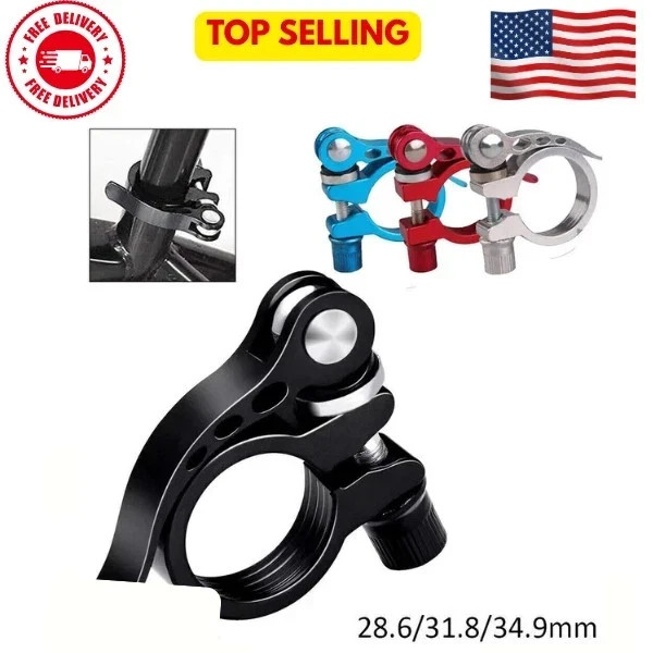 Bike Seatpost Clamp MTB Quick Release Seat Post Collar Aluminium Alloy 28.6 34.9