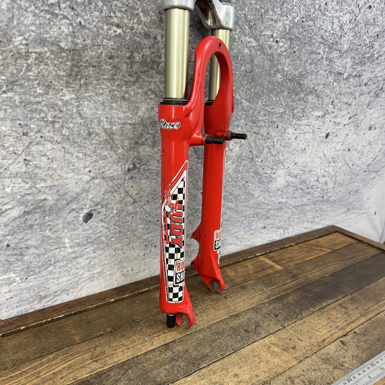 Vintage RockShox Judy Race Suspension Fork 26 1 1/8 Threadless V-Brake Disc Flag