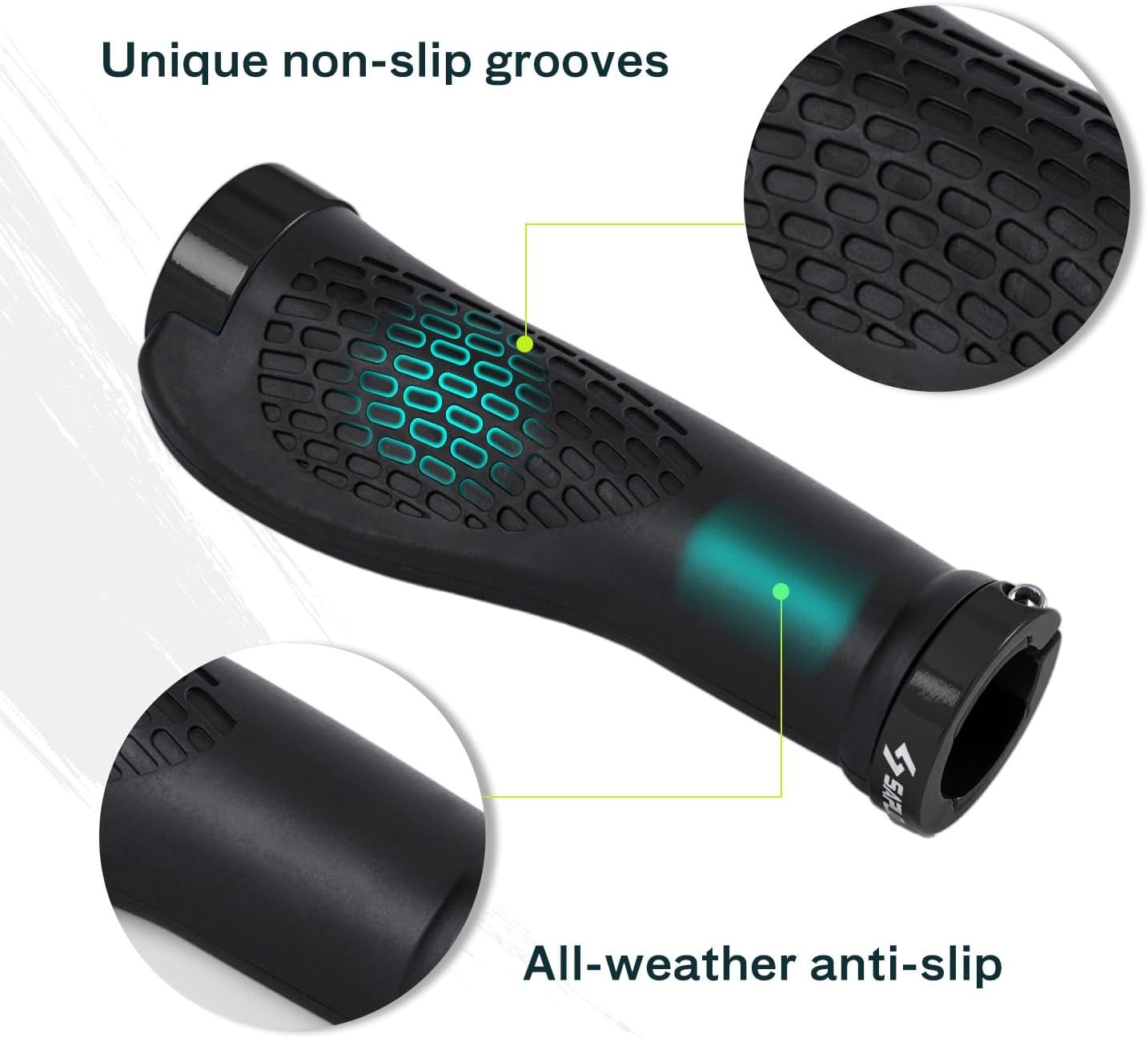 Ergonomic Lock On Bike Handlebar Grips