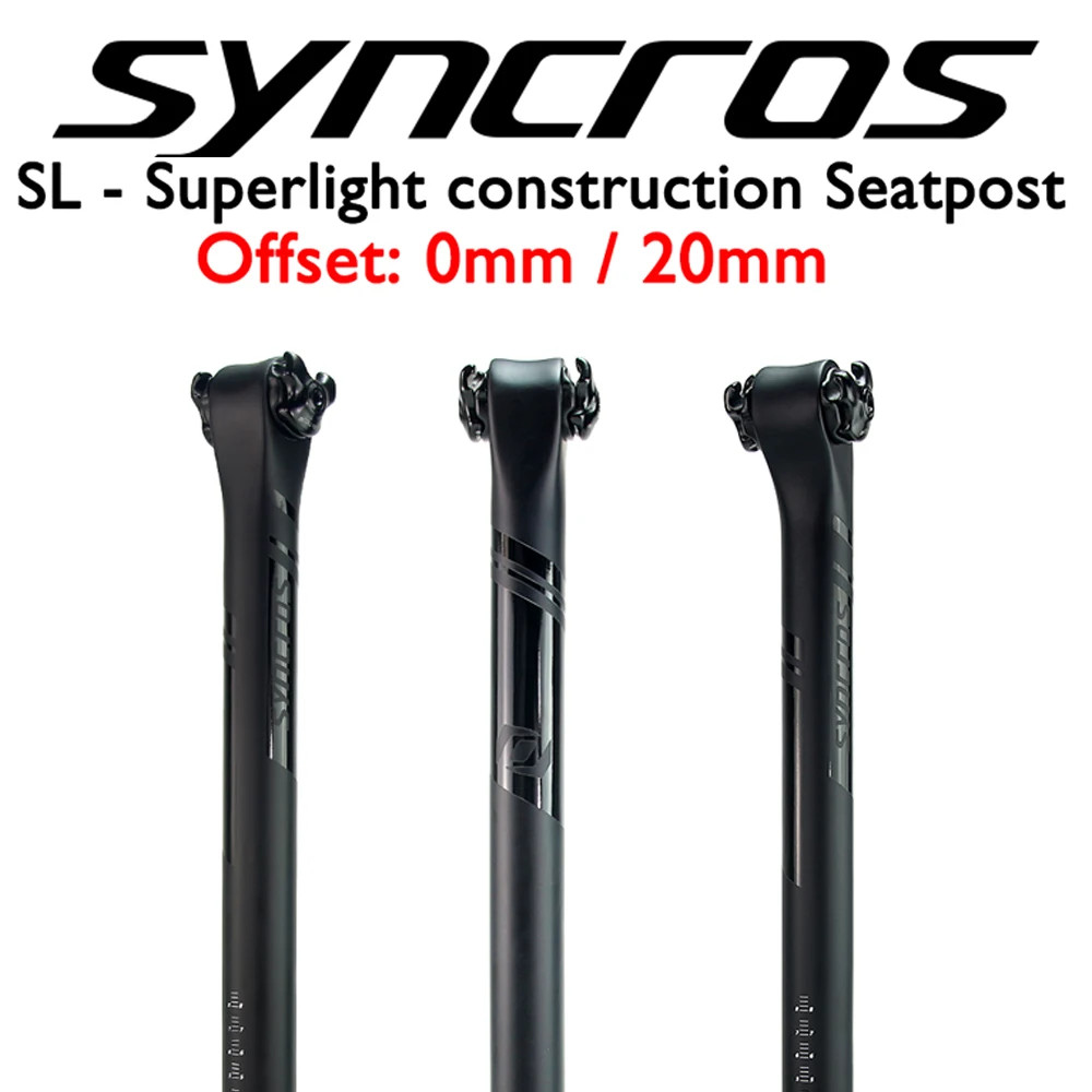 Carbon Cap Mountain/Road Bicycle Seat Post, 27.2mm/30.8mm/31.6mm, 0/20° Offset