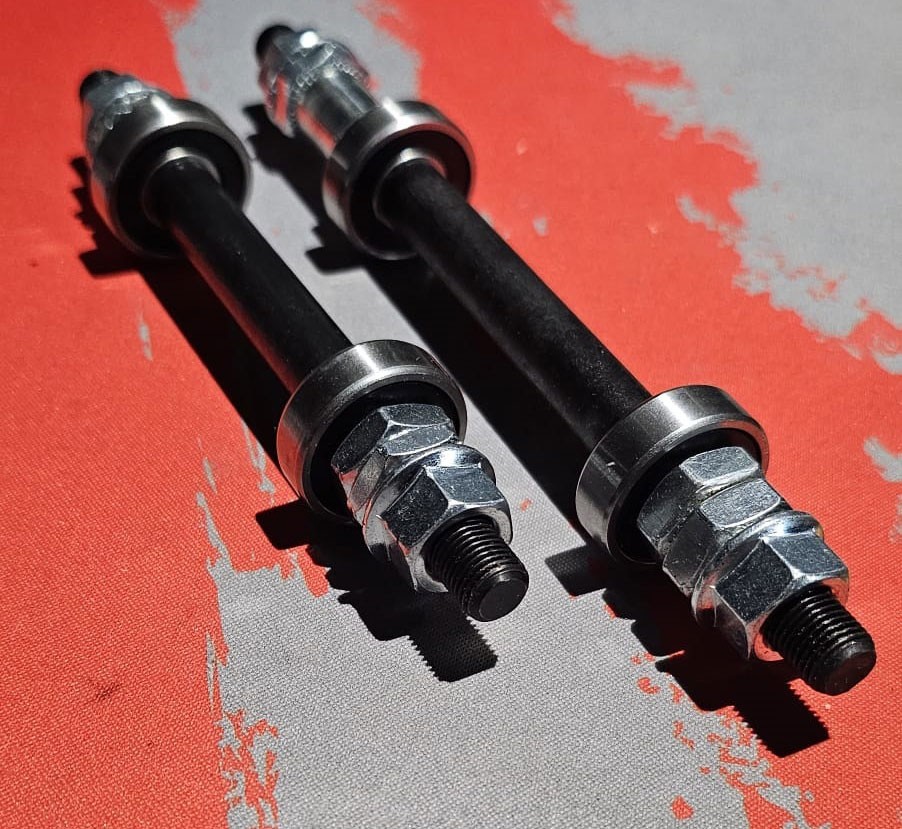 PRO+ BICYCLE HUB AXLE SET W/ SEALED BEARINGS FOR 3/8″ x 26T CRO-MO BMX BIKE