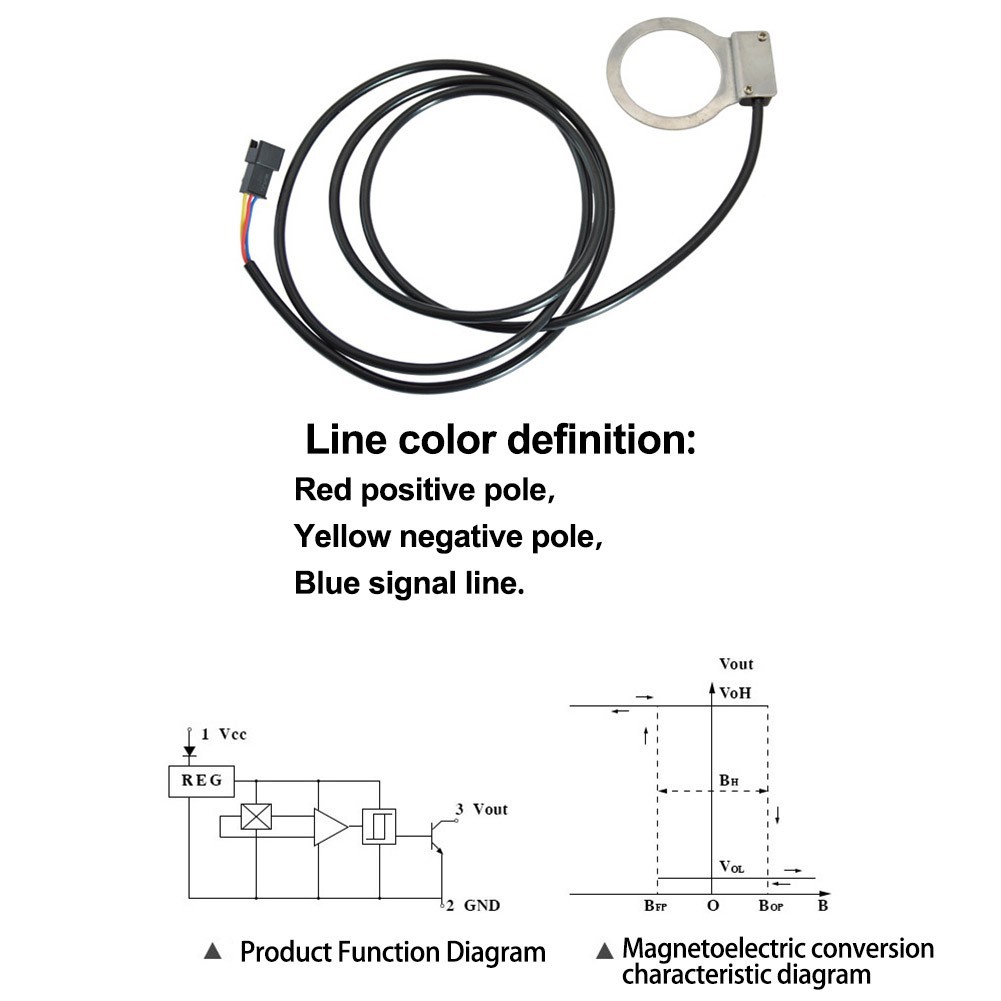 Electric Bicycle Pedal/PAS System /Assistant Sensor 5/8/12 Magnets Speed Sensor