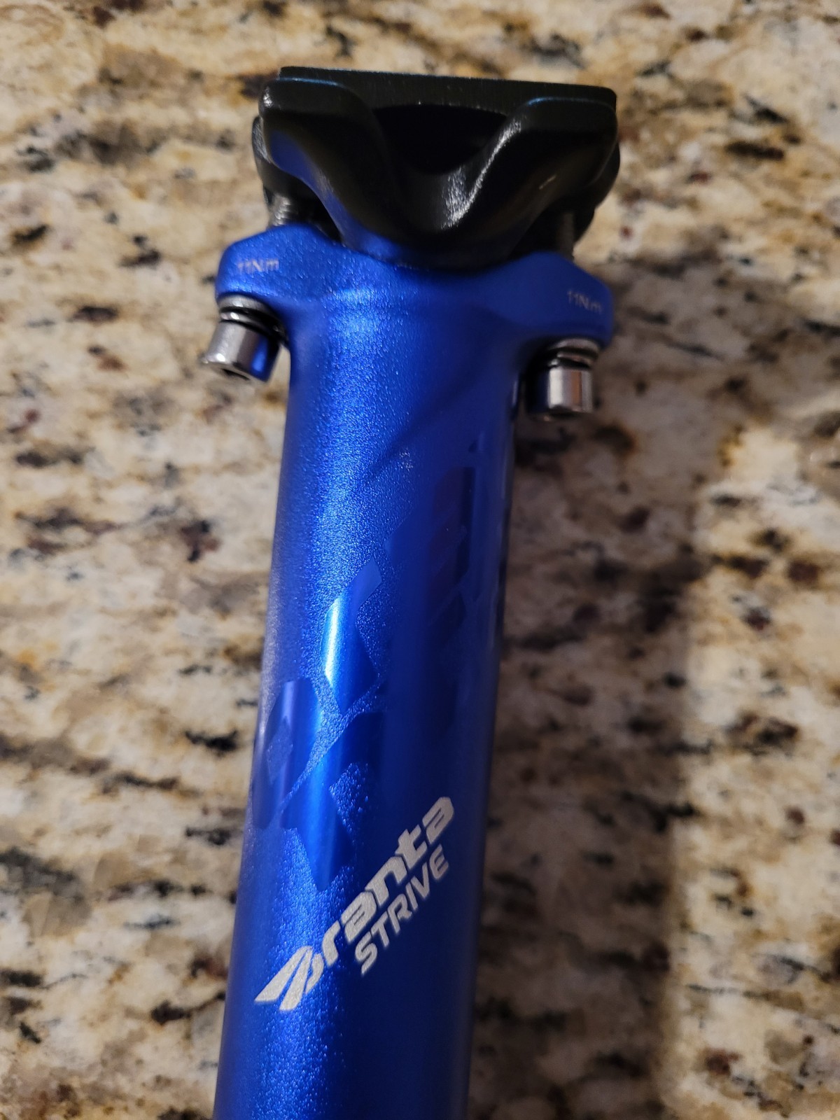 Branta Strive Seat Post 31.6mm x 350mm Long Ano Blue Aluminum Zero Offset