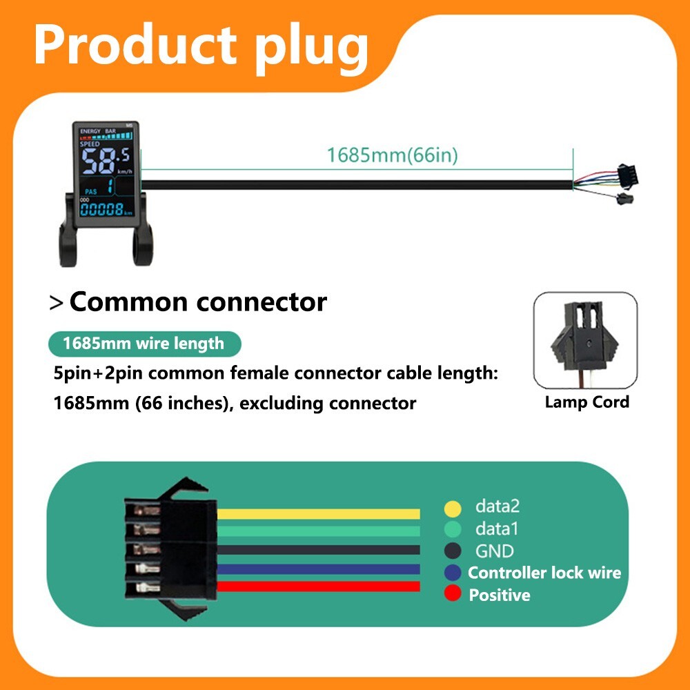 Ebike LCD Display Screen Meter M5 Speed Controller For MTB Electric Bicycle