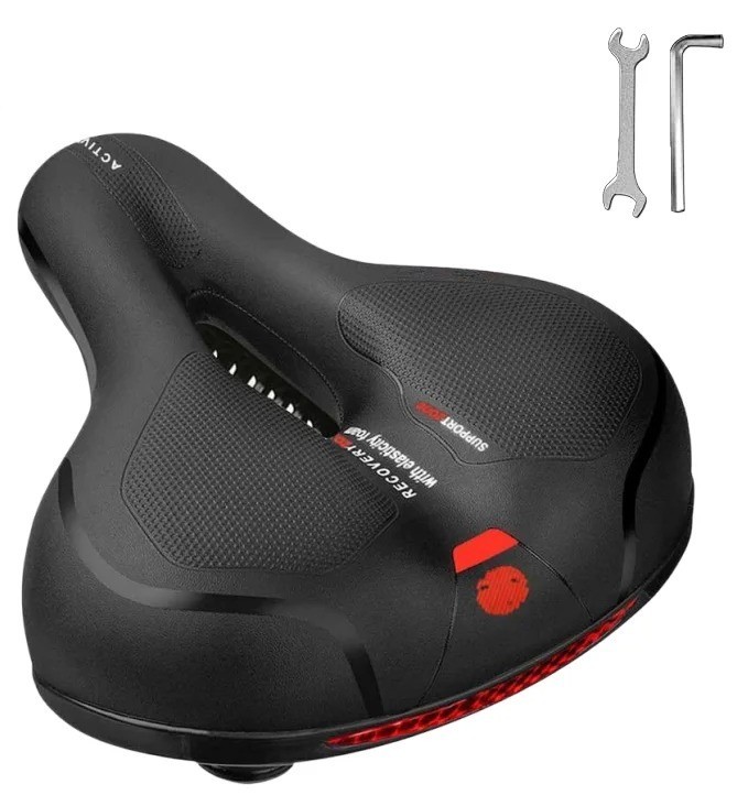 Extra Wide Big Bum Bike Bicycle Saddle Seat Gel Cushion Sporty Soft Comfort Pad