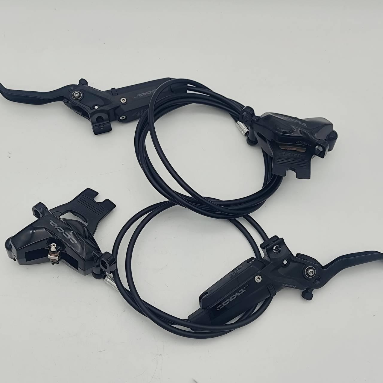 SRAM Code Silver Stealth F+R Set Disc Brake Lever With 203mm Rotors, NO Clamp