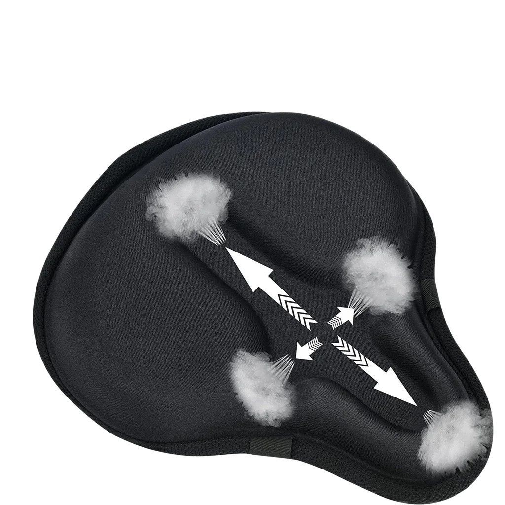 Extra Wide Big Bum Bike Bicycle Saddle Seat Gel Cushion Sporty Soft Comfort Pad