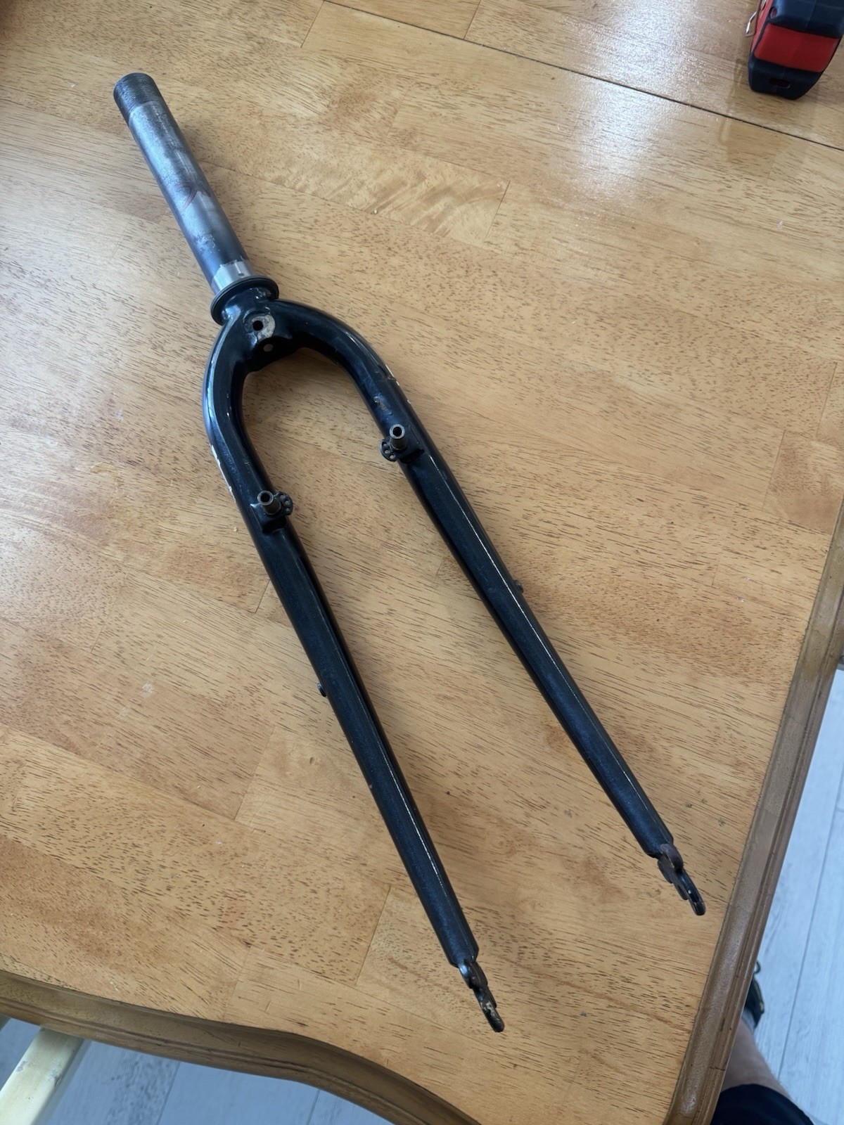 Vintage GT Mountain Bike Fork 1 1/8 Threaded Black V-Brake MTB 90s CRMO Mtn