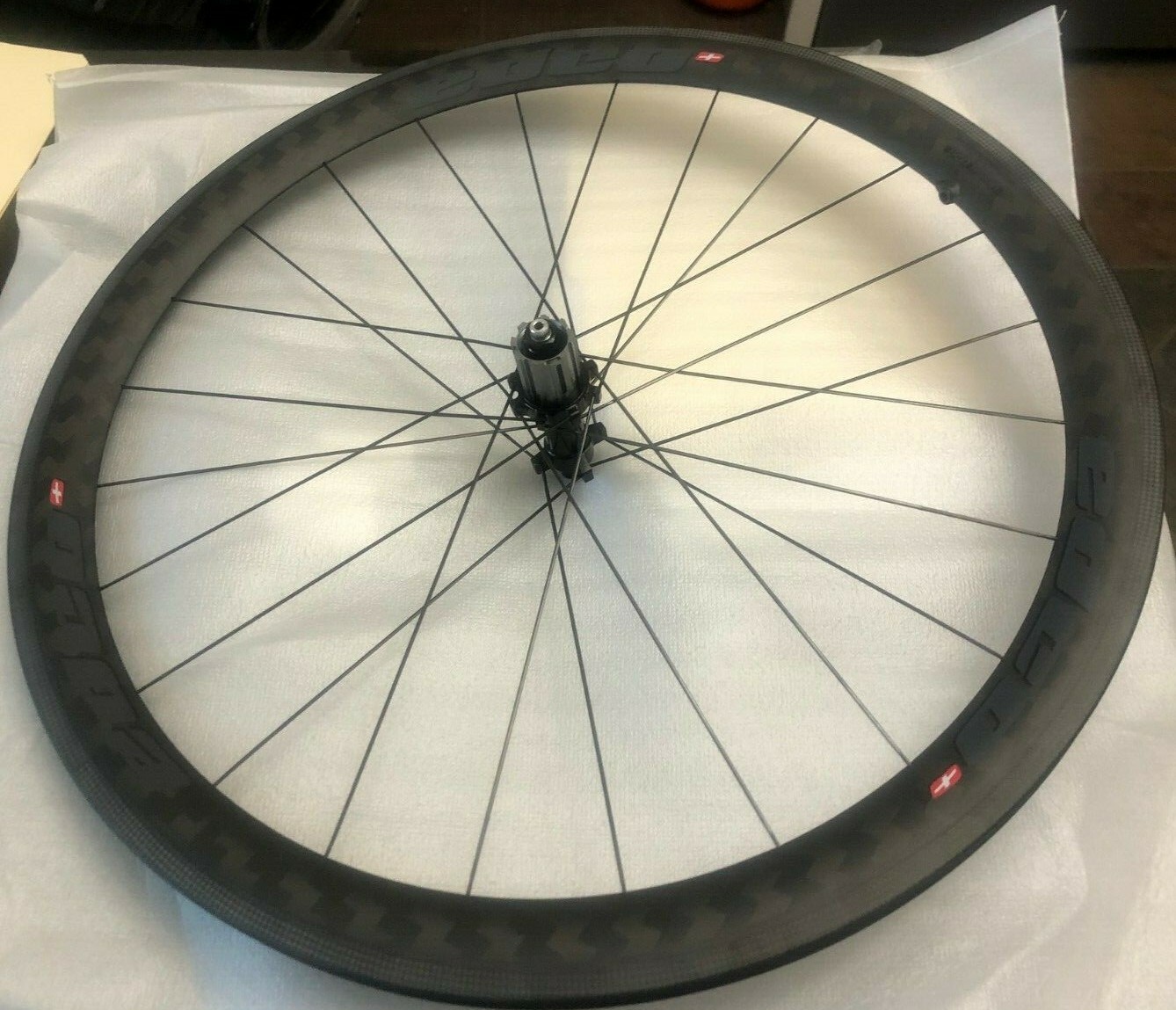 BRAND NEW Edco Carbon Fiber 45mm Tubular Umbrial REAR Wheel ONLY in Black!