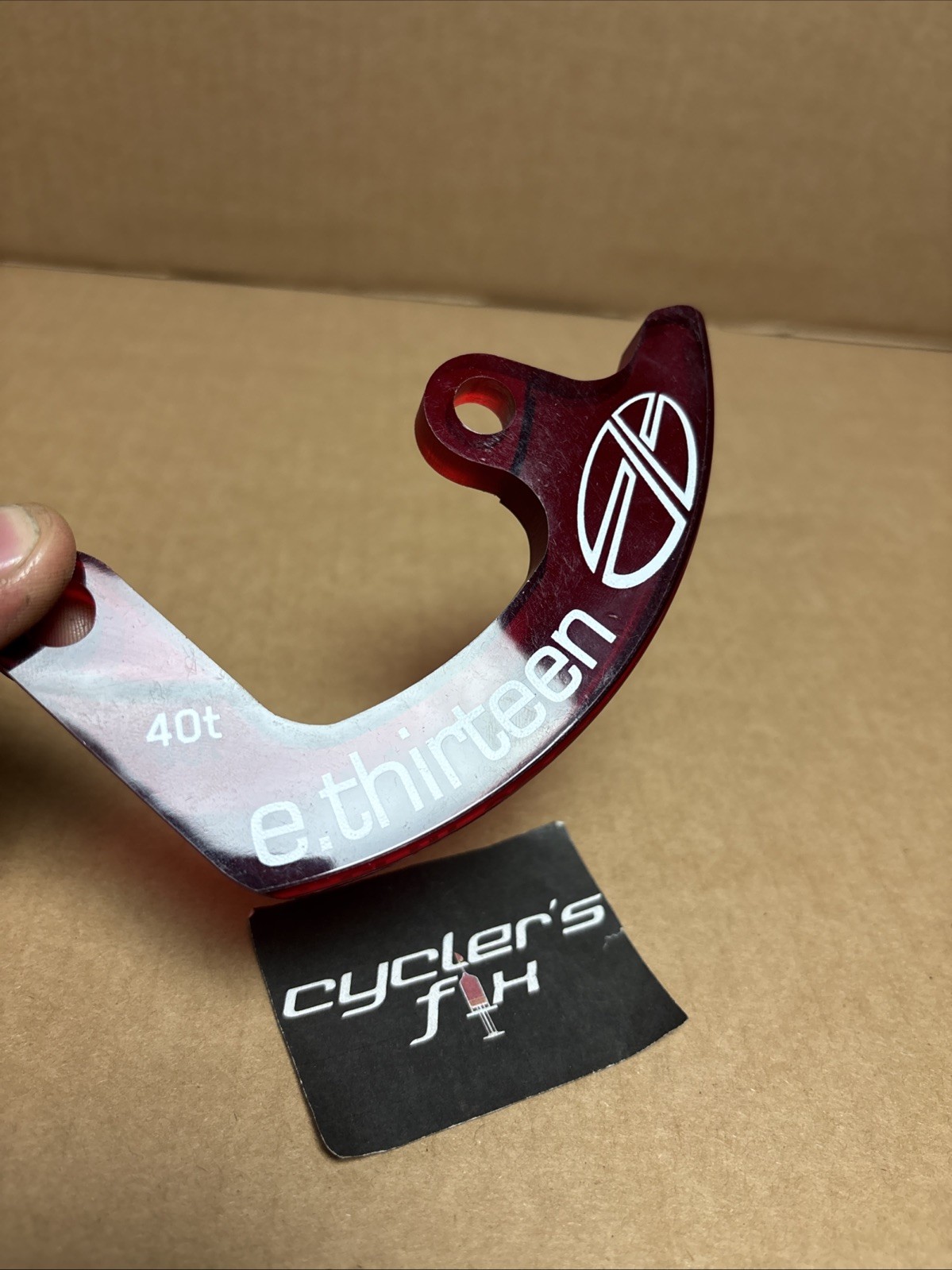 NOS 40T Ethirteen Taco Clear Red Bash Guard For Mtb DH Bike Bicycle Fit: Marin