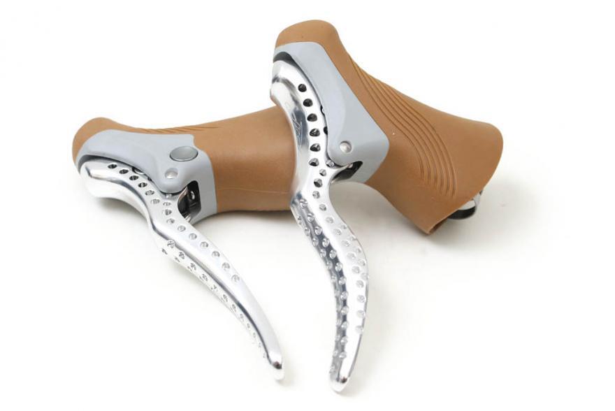 TRP RRL-SR Lightweight Road Bike Bicycle Retro Brake Levers Gum Hoods