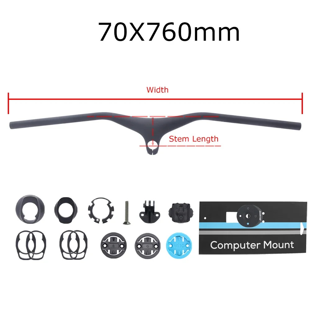 Full Internal Cable Integrated MTB Handlebar -17° Cockpit Carbon XC Handlebar