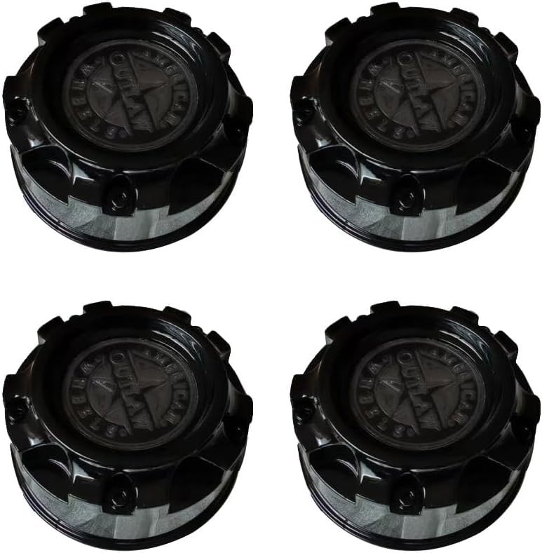 4PCS Gloss Black Wheel Rim Hub Cover Center Cap American Outlaw 893 CAP1016