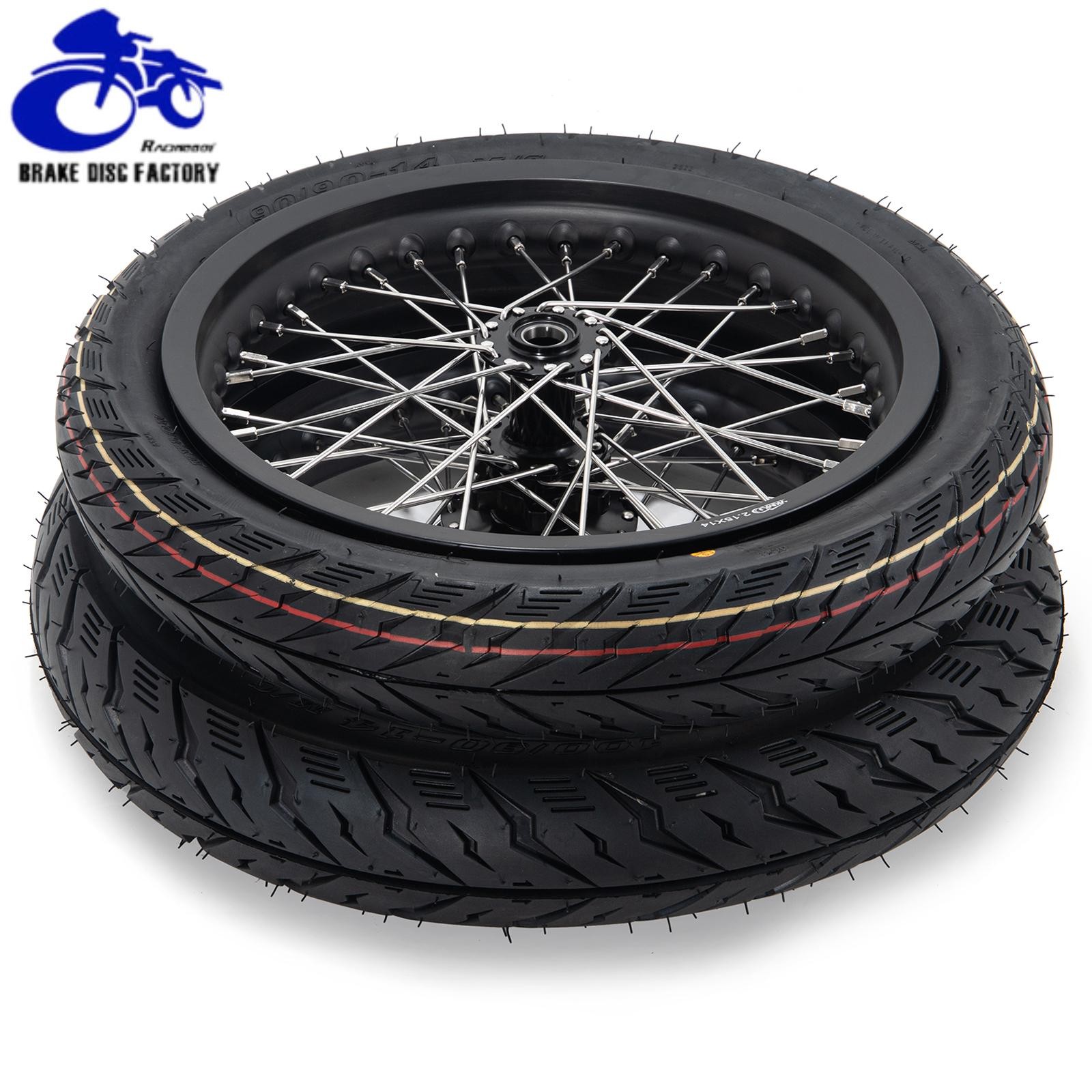 14″x2.15″ Spoke Wheels Rims CNC Hubs + Tire For Talaria Sting & XXX X3 Dirt Bike