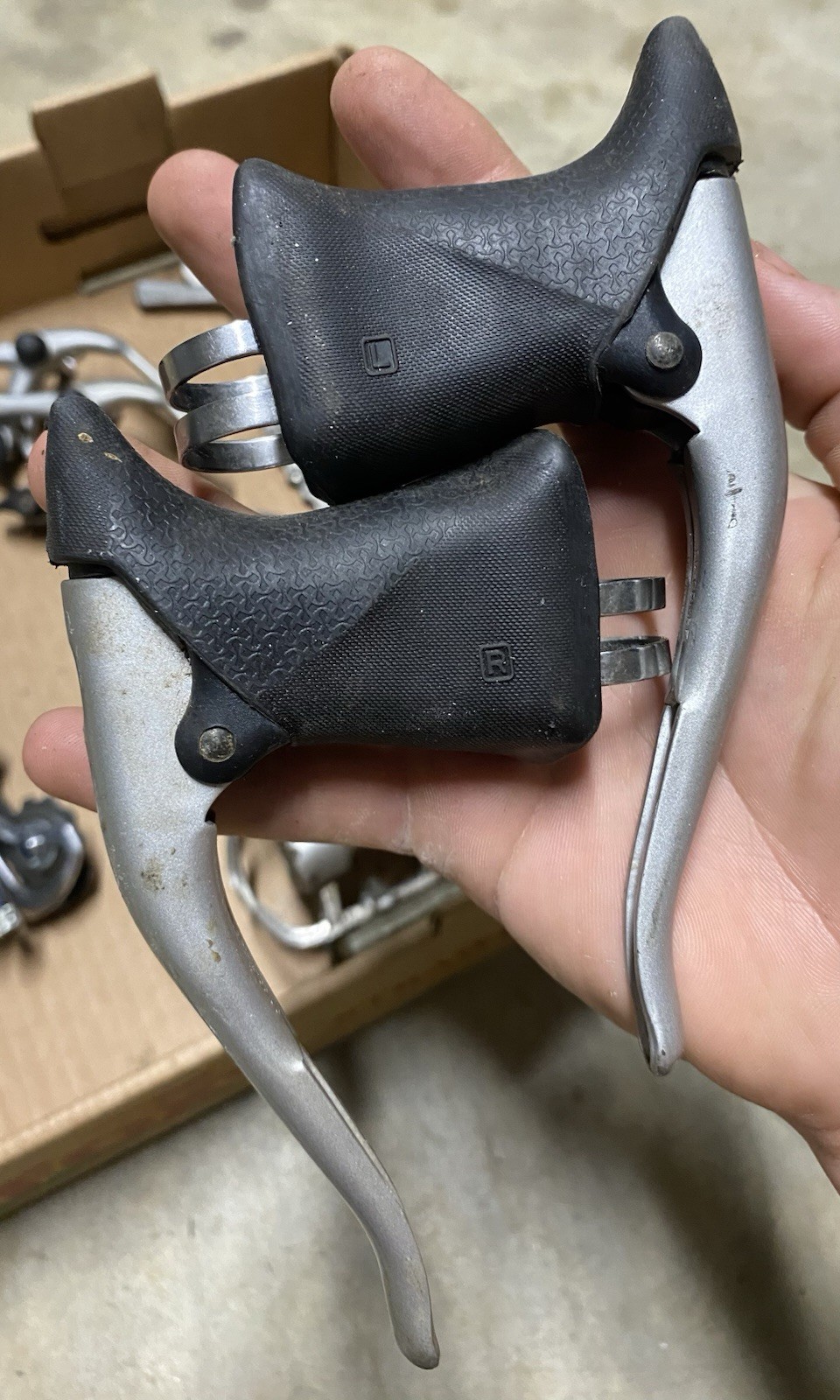 SUNTOUR EDGE 4050 ACCUSHIFT GROUPSET OVALTECH BRS DIA-COMPE 2X7