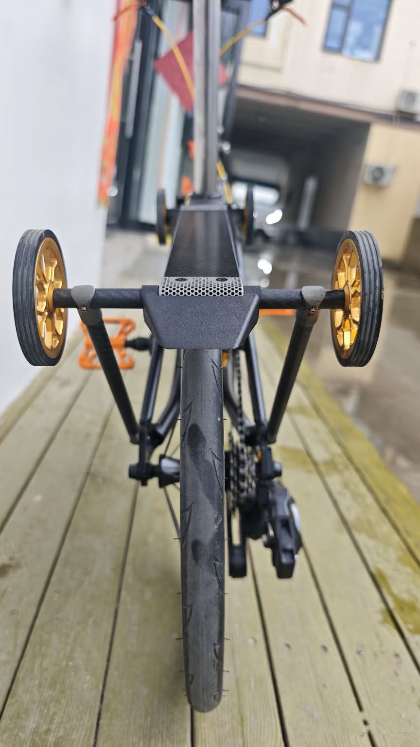 3D printed titanium carbon rack for Brompton ACPT line