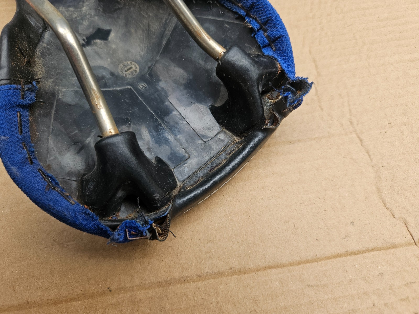 Vintage 90s Marin Mountain Bike Saddle Black + Blue (ripped but usable)